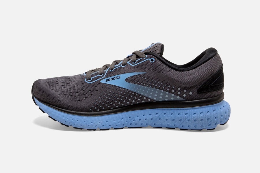 Glycerin 18 Road Brooks Running Shoes NZ Womens - Black/Blue - XYLAWV-745